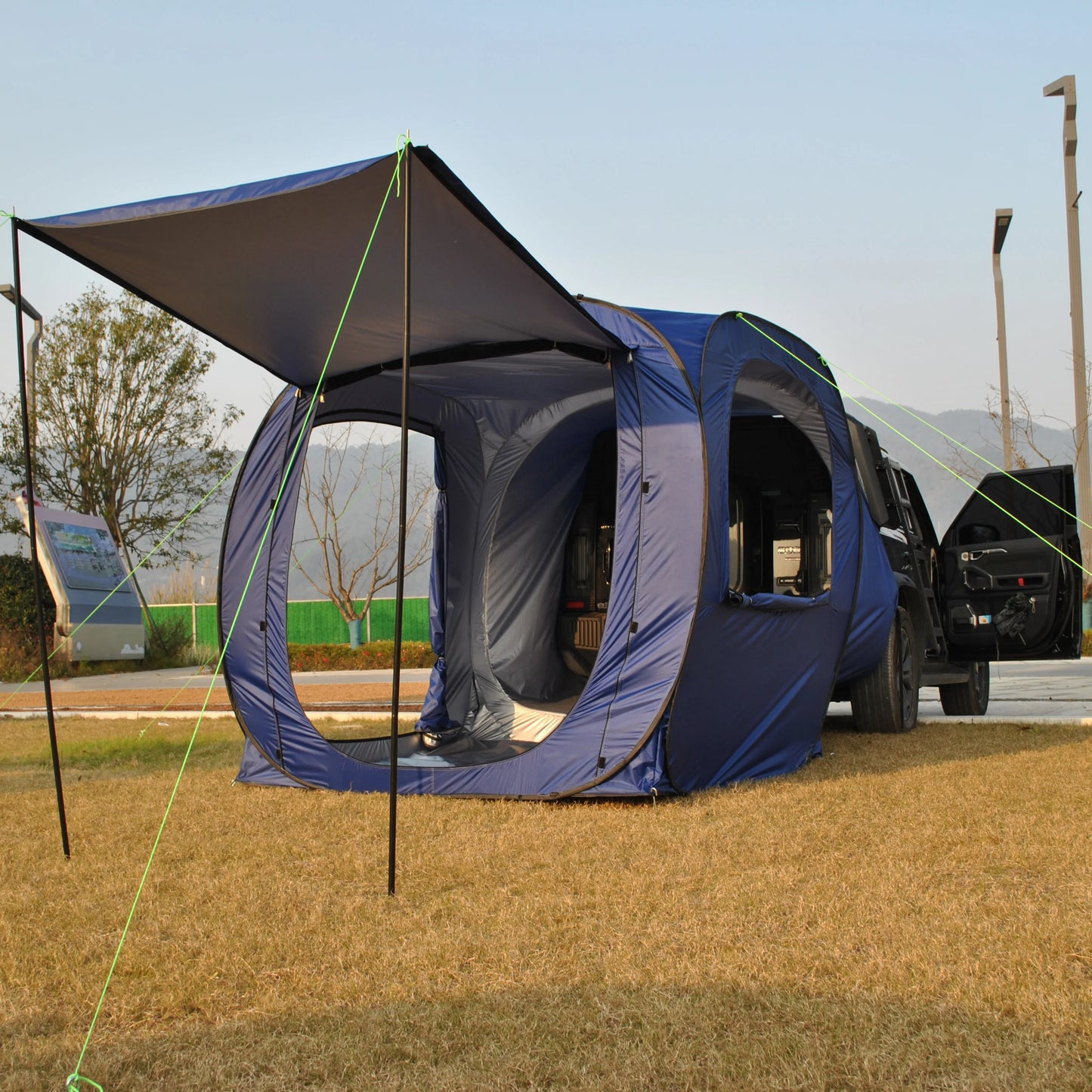 Car Tent Waterproof Tent, Car Tailgate Tent,Pop Up Car Rear Tent, SUV Tent Camping Car Tents for Campers Multipurpose Truck Tent