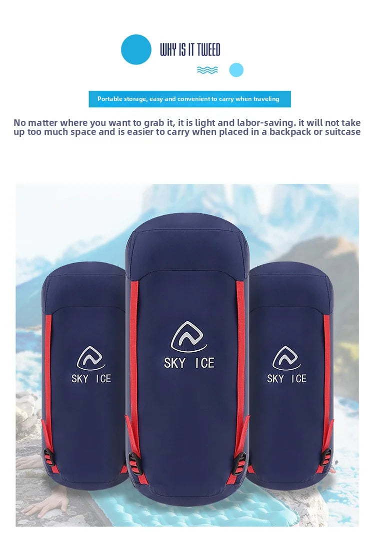 SKY ICE Lightweight Down Sleeping Bag White Goose Down Camping Portable