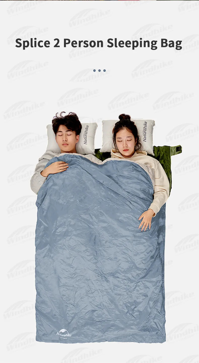 Naturehike LW180 Sleeping Bag Ultralight Summer Cotton Quilt Outdoor Camping Hiking for Single Splicing Envelope Sleeping Bag