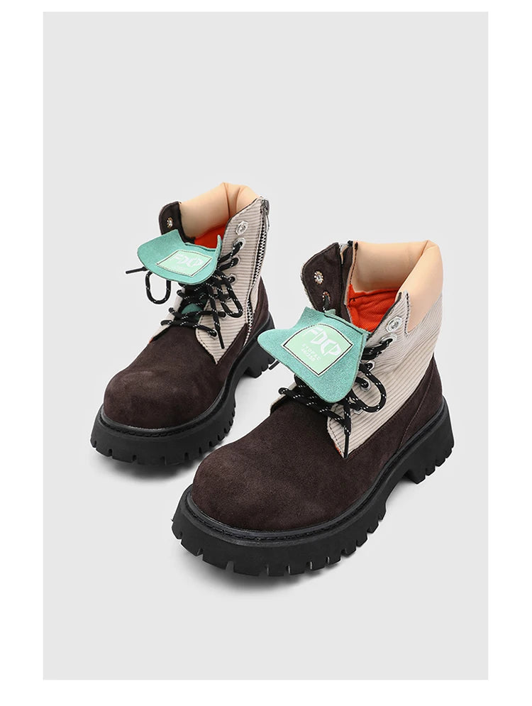 High quality Luxury Leather Boots Man Yellow High top Shoes Winter Men's Ankle Boots Street Motorcycle Shoes botas para hombre