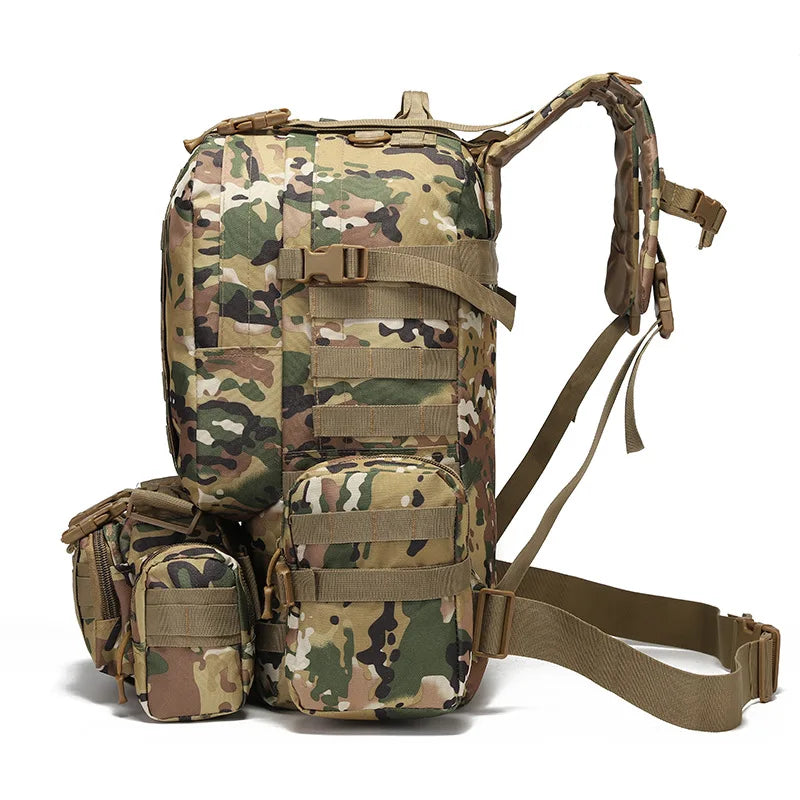 Tactical large capacity backpack camping Oxford cloth outdoor military camouflage mountaineering combination backpack