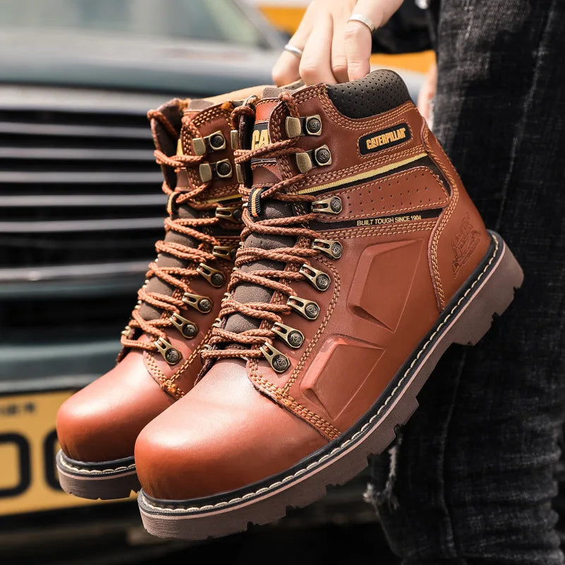 Hot Selling Men's And Women's Motorcycle Boots, Genuine Leather Couple's Workwear Boots, Outdoor Hiking Boots, Hiking Boot, Cyc