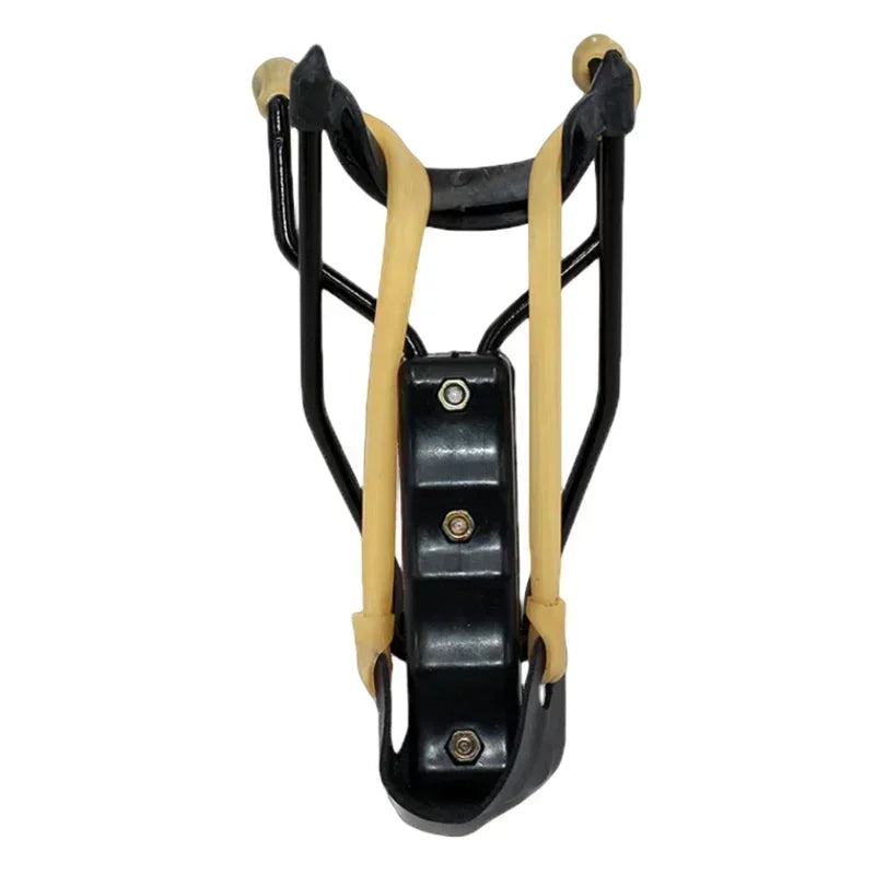 Outdoor professional shooting hunting catapult with wrist elastic rubber strap powerful shooting slingshot metal material toy