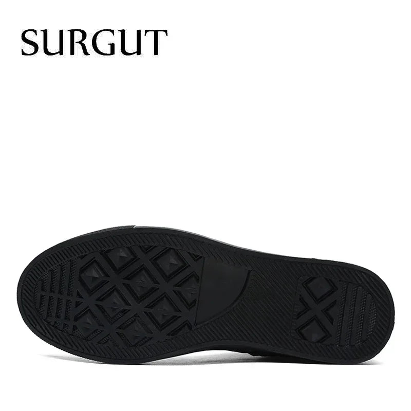 SURGUT 2025 Fashion New Autumn Winter Men Boots Casual Motorcycle Boots Split Leather Comfortable Outdoor Ankle Boots Size 38~47