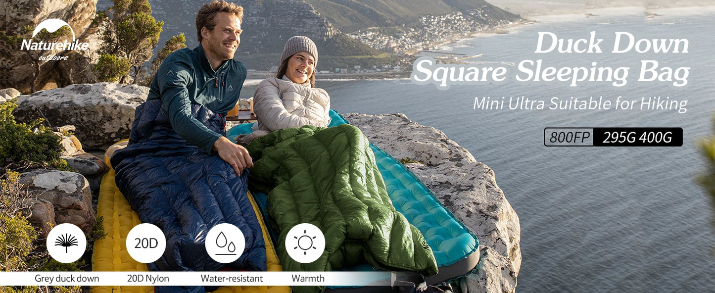 Naturehike Duck Down Sleeping Bag Ultralight Waterproof Four Seasons Envelope Sleeping Bag Camping Fishing Sleeping Bag CW295
