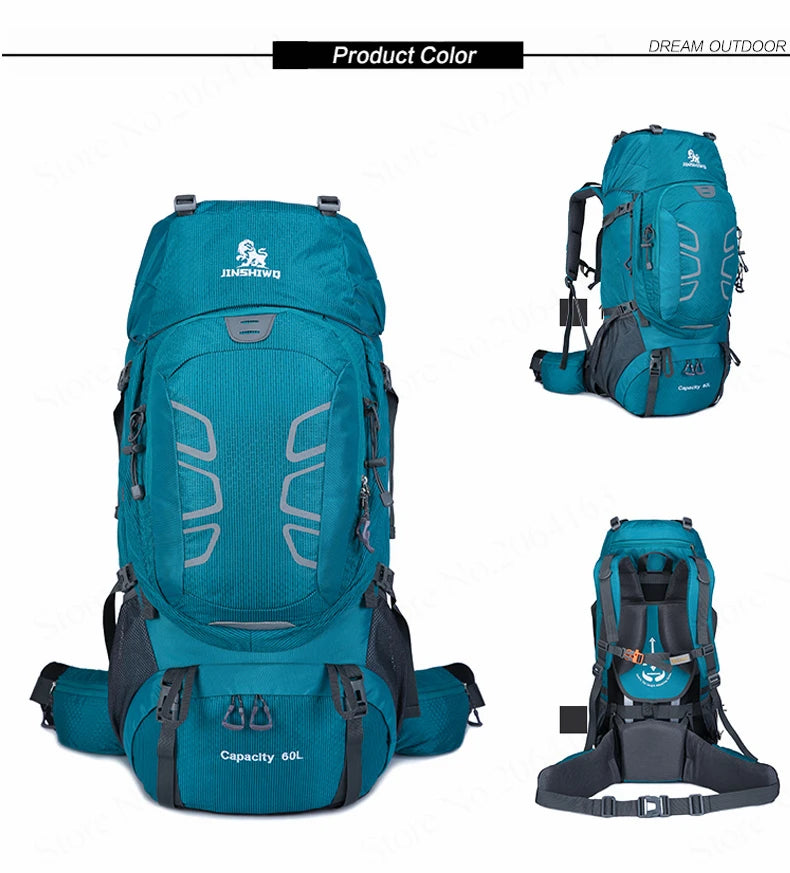 60L Waterproof Climbing Hiking Outdoor Backpack Women&Men Bag Camping Mountaineering Backpack Sport Bike Travel Bags