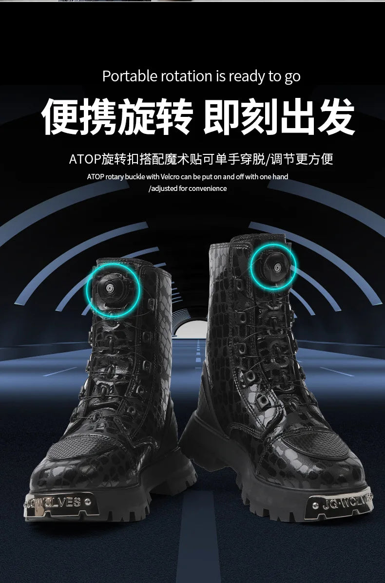 Motorcycle Wear-resistant Drop-proof Boots Women Motorbike Riding Shoes Breathable Biker Boots Motorboats Motorcycle Shoes Bota