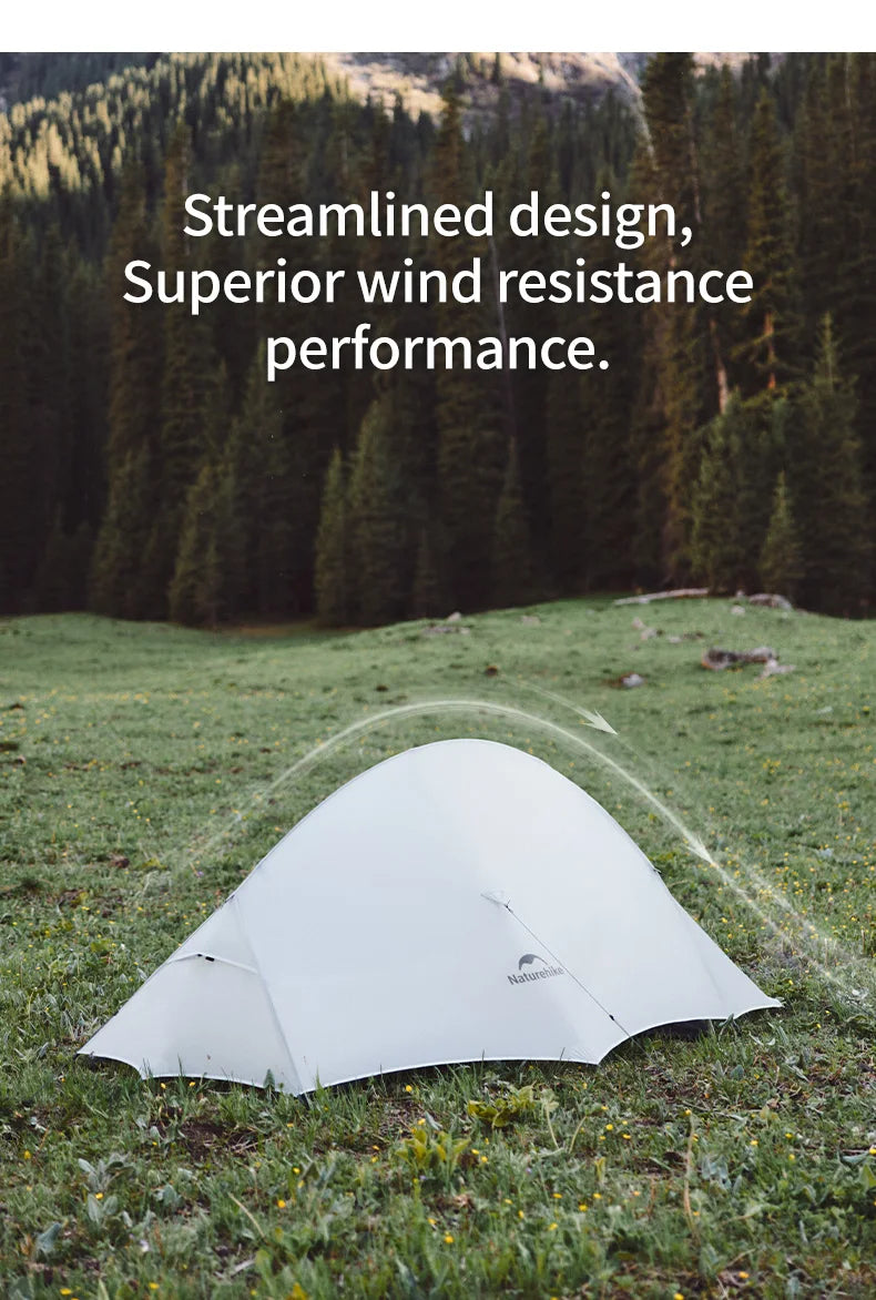Naturehike Cloud Up Outdoor Camping Tent Ultralight 2 Person 15D Silica Gel Double Layer Backpack Tent Hiking With Free Mat