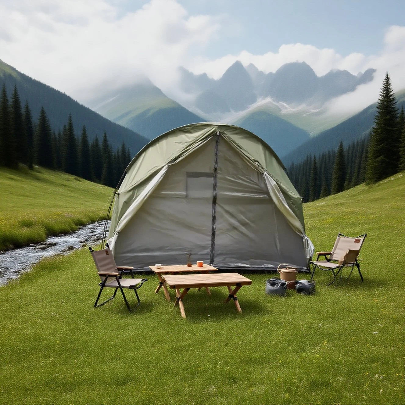 Breathable Mesh Tent for Backpacking - 1 Person All-Mesh Insect-Proof Camping Tent with Enhanced Airflow, Portable Sleep Shelter