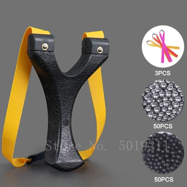 Outdoor Hunting Shooting Catapult Entertainment Accessories Toys Hunting Resin Slingshot Catapult with Flat Rubber Band for Hunt