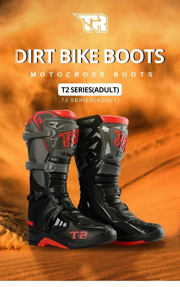 2025 NEW Racing Boots Safe Riding Motocross Boots Waterproof Anti Fall Wear-resistant Motorcycle Boots Equipment Rally Shoes