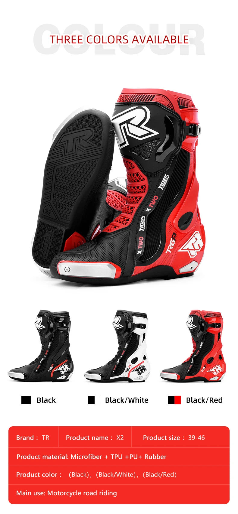 TR Tiger Brand Active axis off-road shoes Motorcycle riding boots anti-fall wear-resistant impact-resistant Adult male Lin Dao b