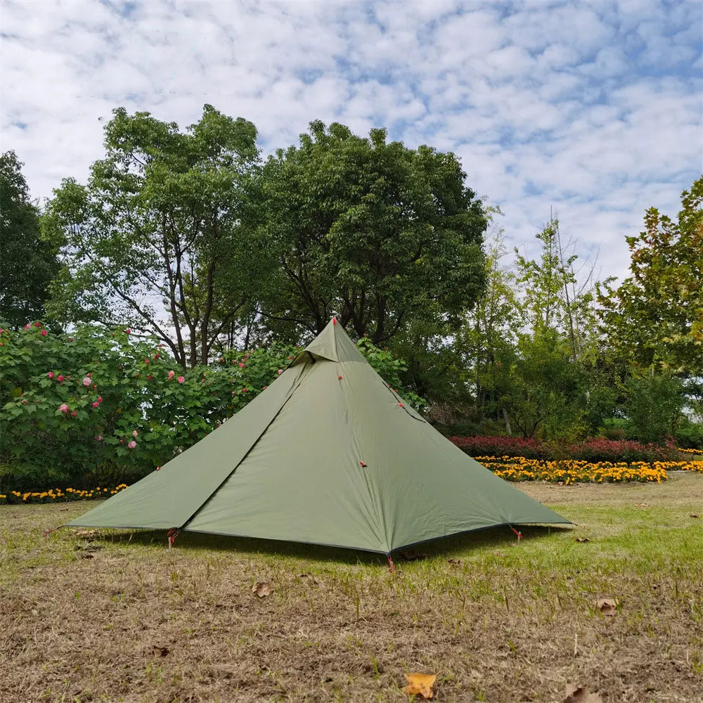 Outdoor 2 People Ultralight Mountain Gear with 2 Door Spire Tent Waterproof Camping tourist with Chimney Hole Hot Tent Camp