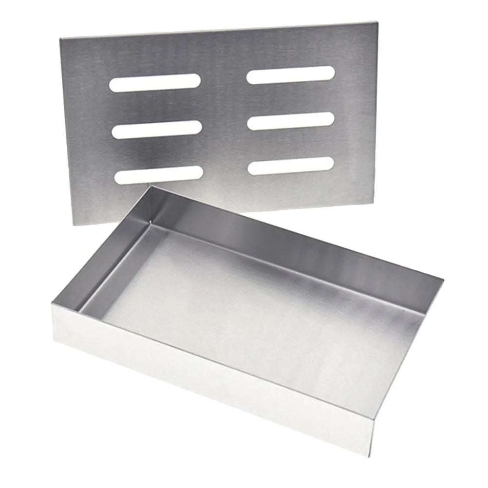 Stainless Steel Bbq Smoker Box Wood Chips Box Barbecue Grill Accessory Outdoor Bbq Smoking Equipment Barbecue Grill Accessory