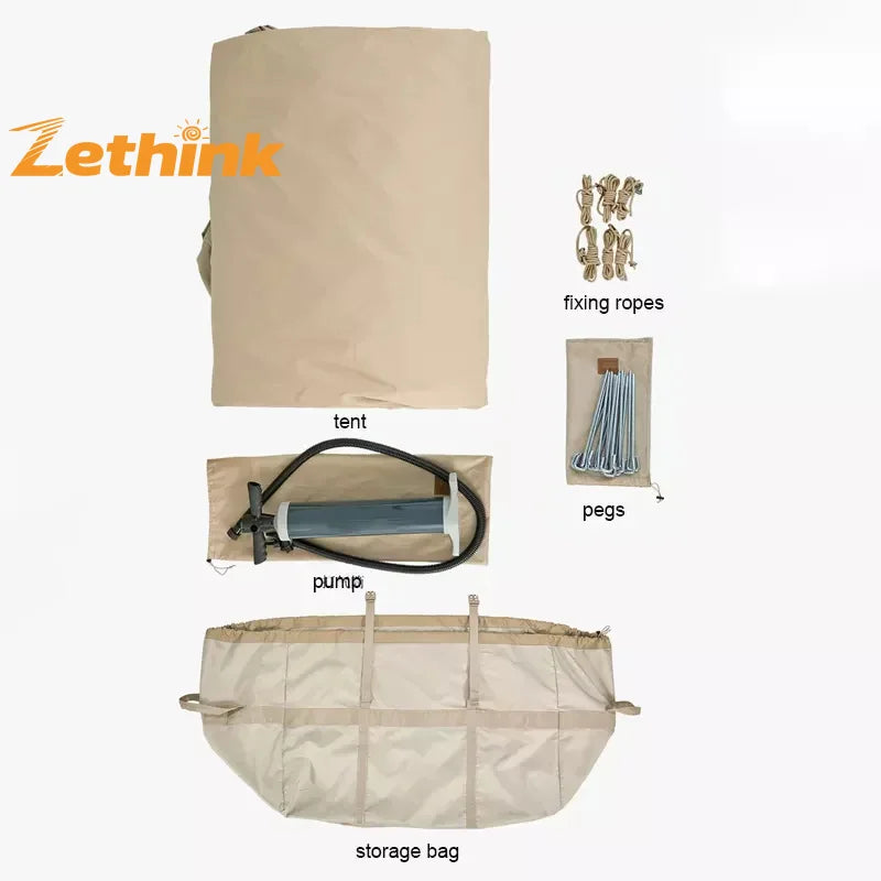 Large Inflatable Air Tourist Tent, Large Canvas Tents, Factory Glamping Cabin, Camping, Outdoor, Waterproof, 4 or 6 People