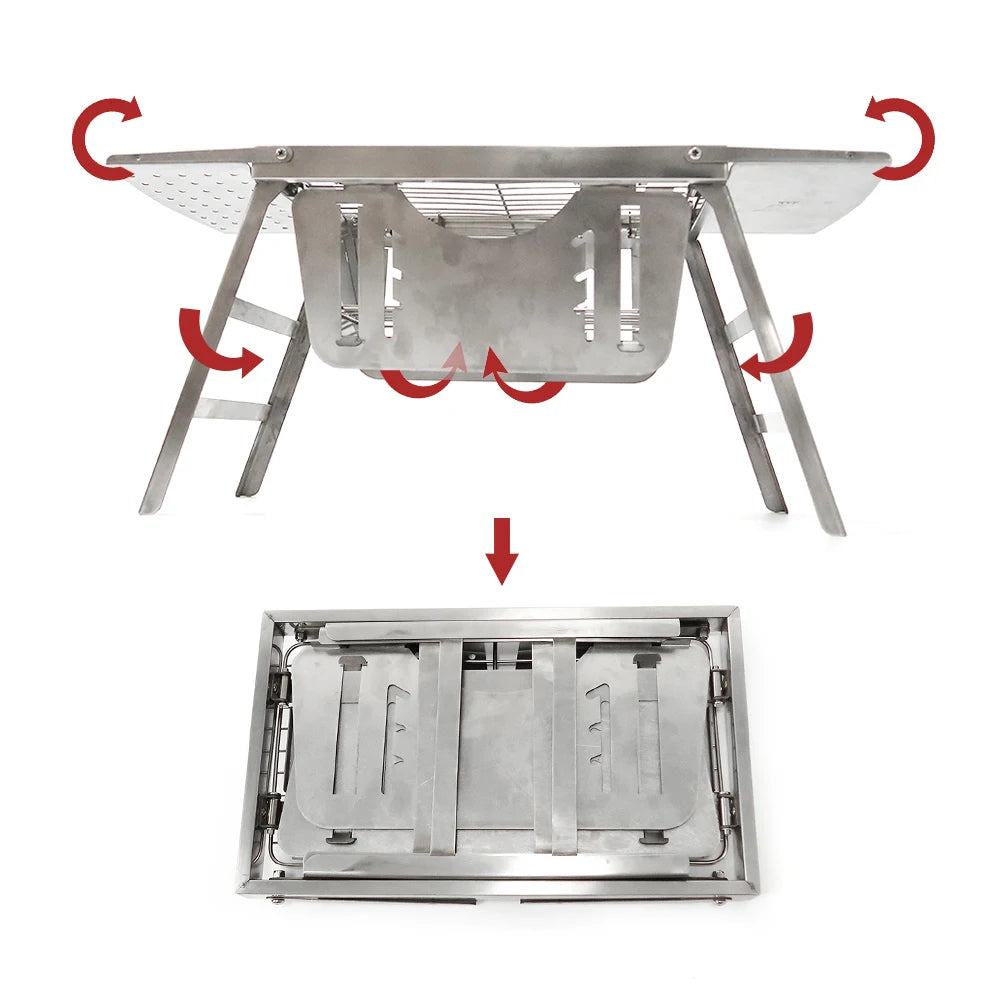 Wholesale Commercial Grills BBQ Outdoor Camping Portable Stainless Steel Charcoal Barbecue Grill