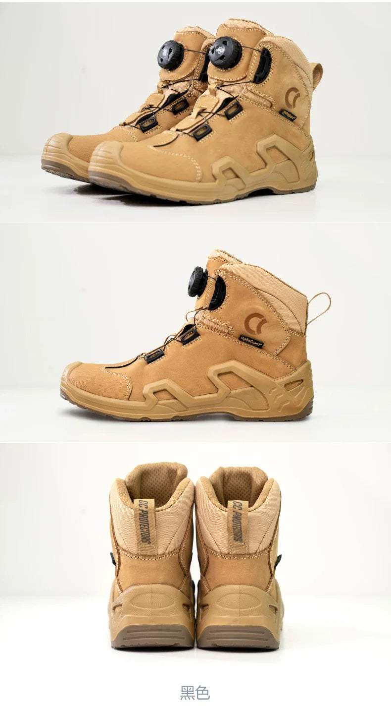 Retro Motorcycle Boots for Men – Waterproof Anti-Slip Riding Shoes for Four Seasons, Universal Fit Off-Road Motobike Sneakers