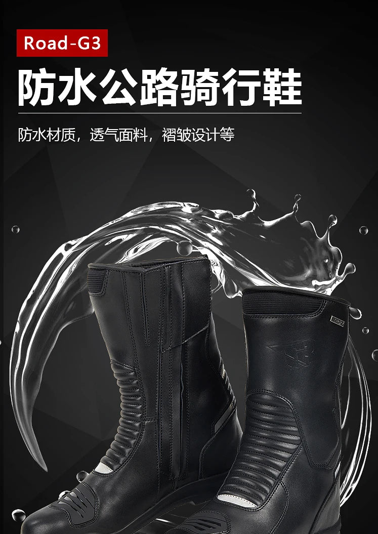 Motorcycle Boots Men Racing Shoes Motorcyclist Boots Off-road Anti-slip Four Seasons Cycling Protective Gear Motocross Boots