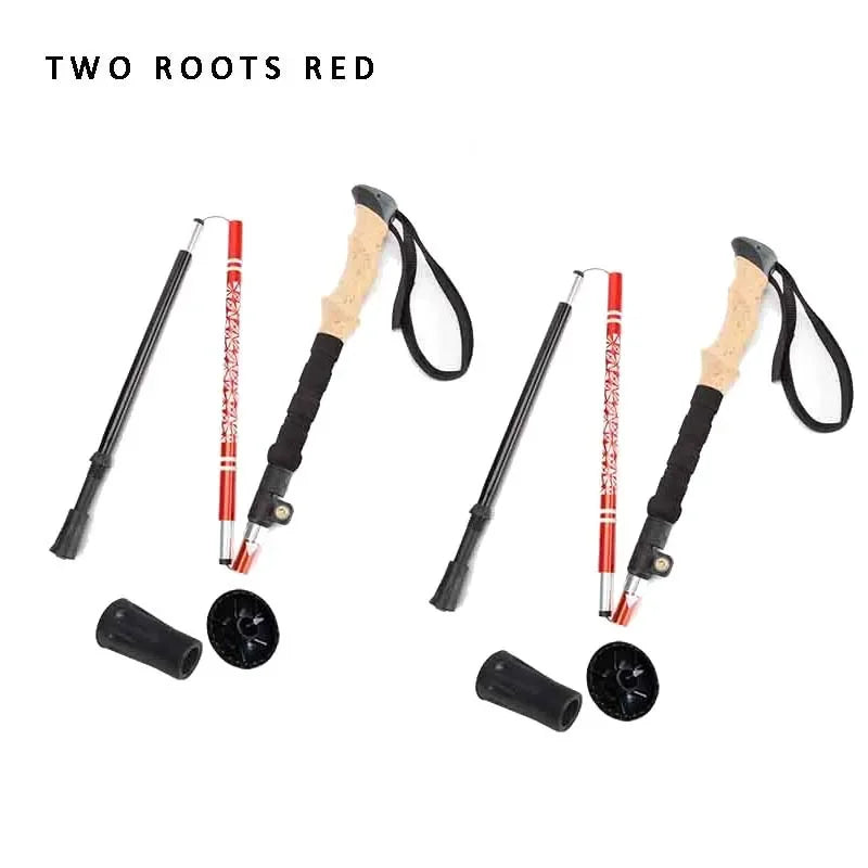 Trekking Poles for Hiking Walking Sticks for Seniors Collapsible and Lightweight, 2pc Set - Hiking Poles for Backpacking Camping