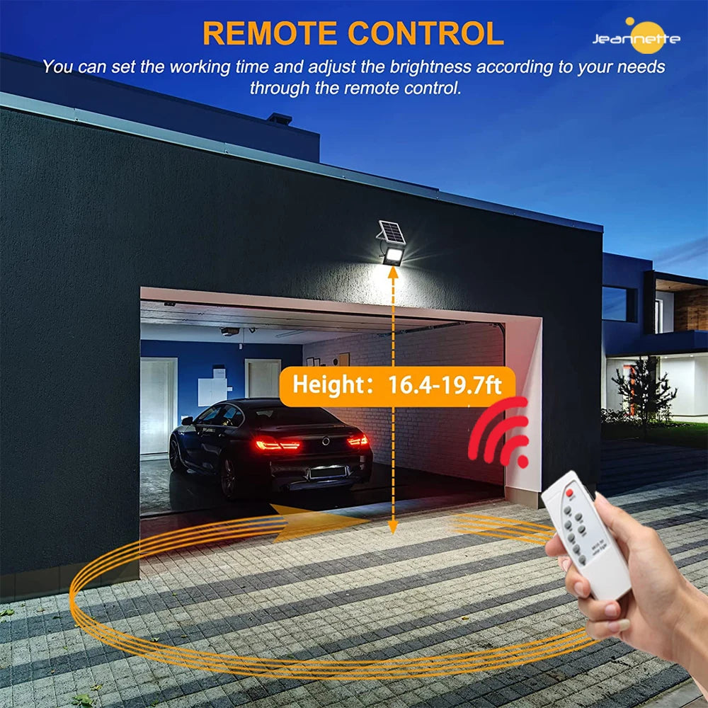 100W 220LED Solar Energy Light Waterproof Outdoor Solar Spotlight Lamp LED Flood Lamp Projector Lighting Fixture Floodlight