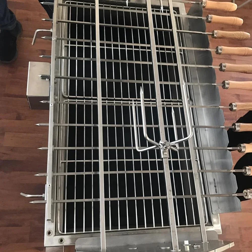 Outdoor Garden Rotating Rotisserie Grill Hood Barbecue Brazilian Cyprus Style