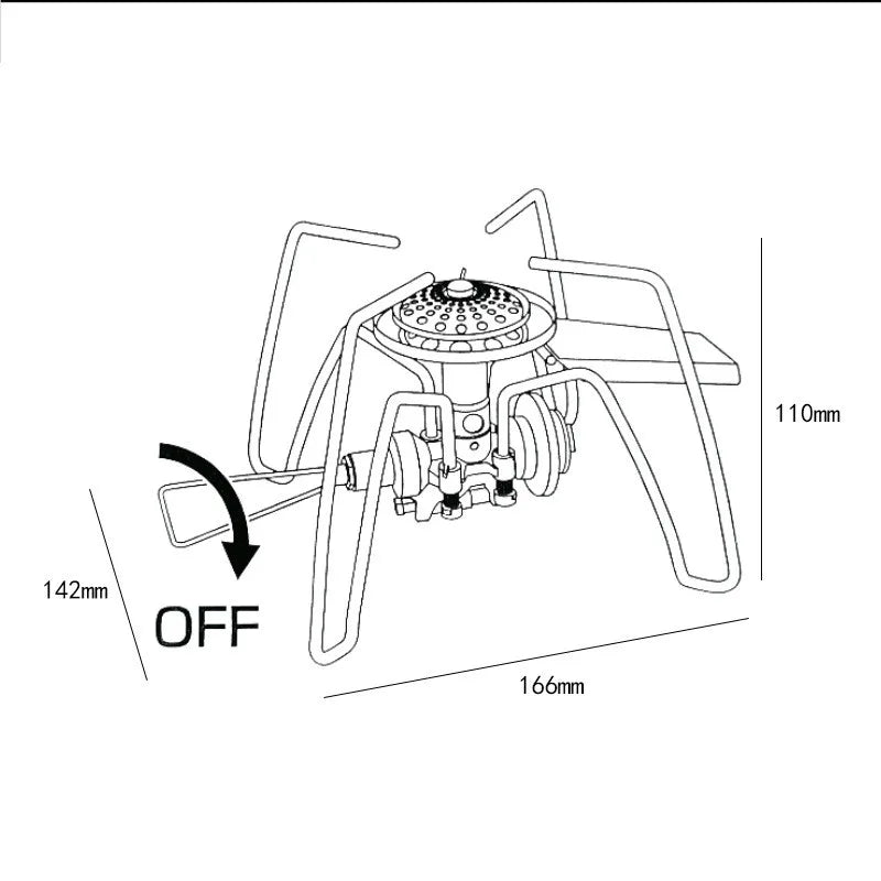 Windproof and Anti-Scald Camping Stove  Outdoor Tourist Burner Parts  Spider Stove  Backpack  Hiking Gas Furnace
