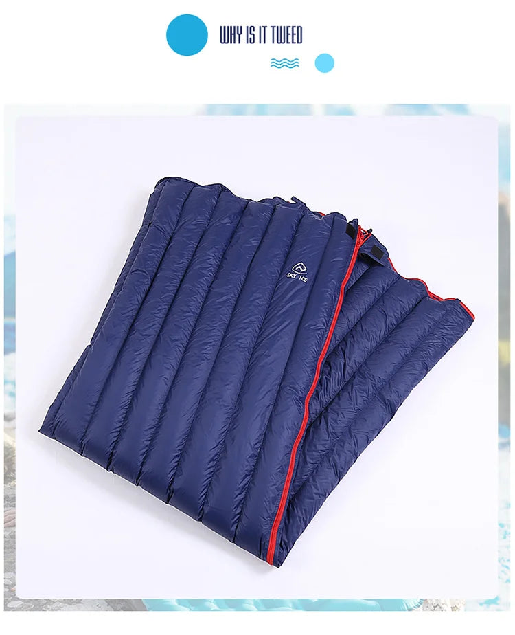 SKY ICE Lightweight Down Sleeping Bag White Goose Down Camping Portable