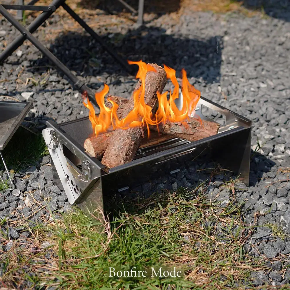 360° Rotating BBQ Grill – Stainless Steel, 5.7kg Lightweight for Camping & Parties – Feeds 1-6, Hands-Free Grilling for Family &