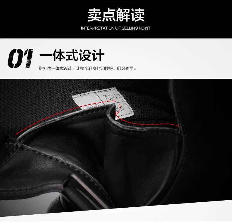 Long Motorcycle Riding Boots Waterproof Cowhide Shoes Motorcycle Leather Shoes Professional Boots Racing Bottes Motocross Boots