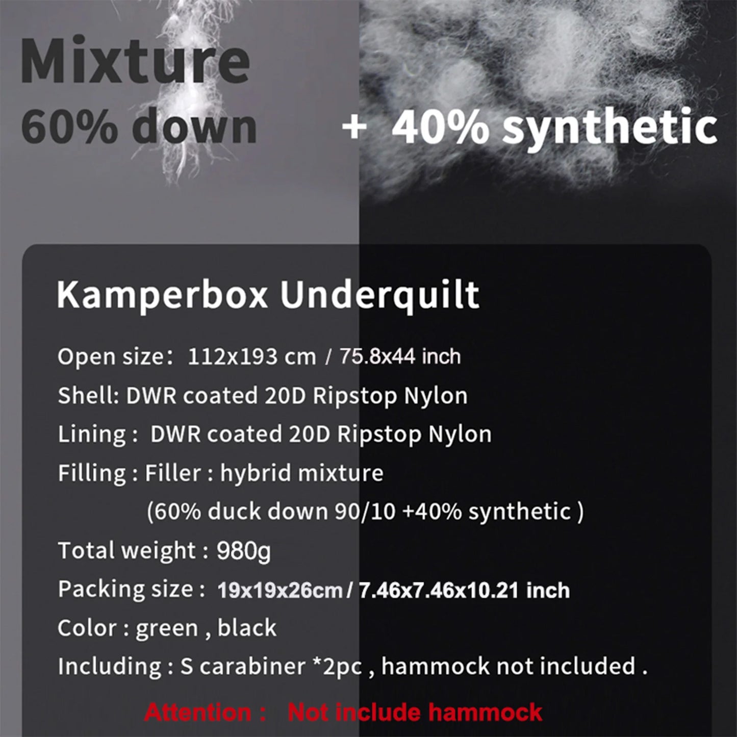 Under The Duvet Sleeping Bag Down Hammock Underquilt Camping Duvet Tourist Sleeping Bag