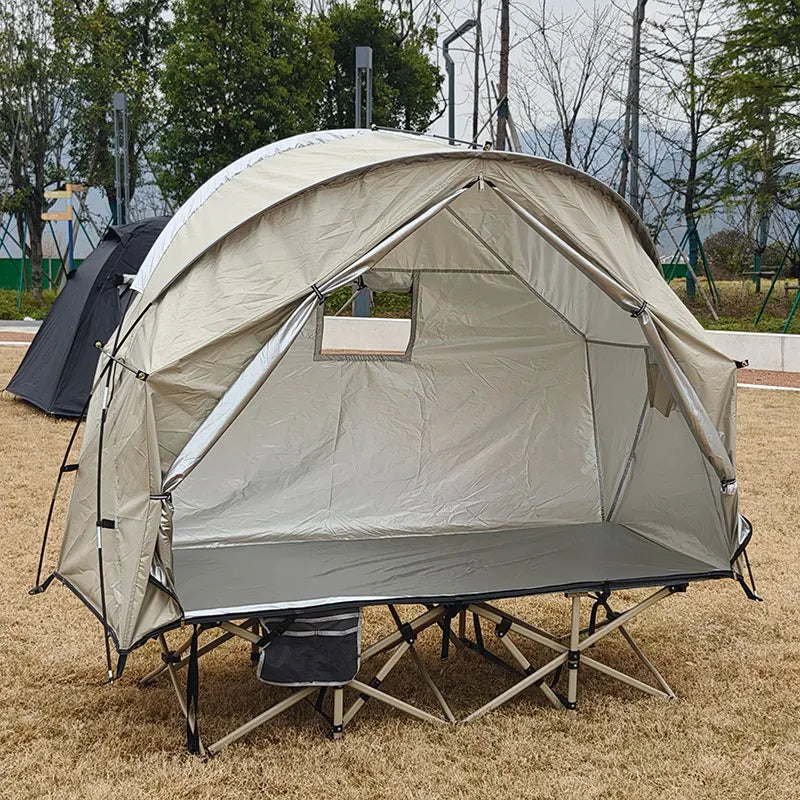 All-Season Camping Cot Tent 1-Person - Sturdy Cross-Braced Structure, for Fishing or Outdoor Activities,, Compact & Portable