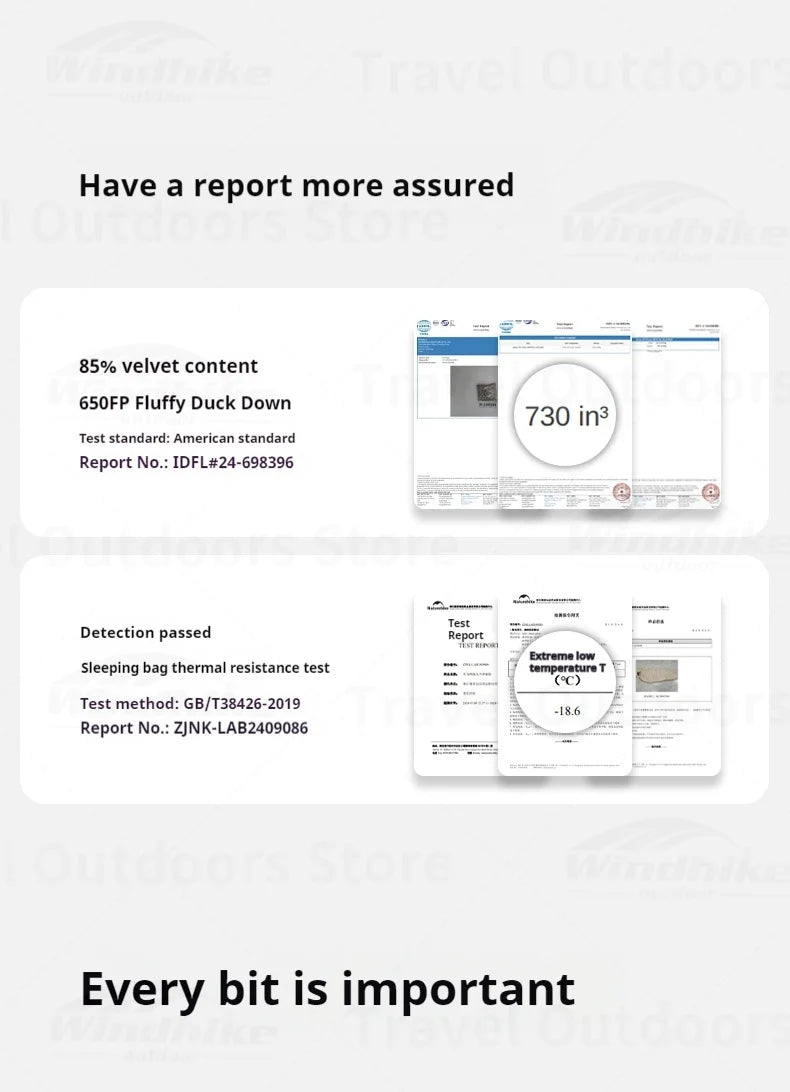 Naturehike Snowbird New Sleeping Bag Winter Duck Down Sleeping Bag Ultralight Camping Sleeping Bag Mummy 650FP Warm -10.8~3.8℃