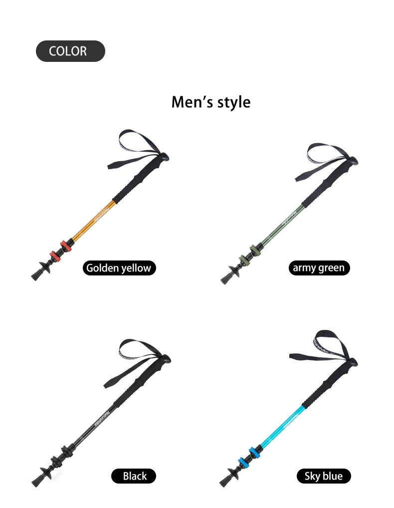 Naturehike Sunny Snow Base Walking Sticks Outdoor Children's Hiking Poles Men Women Camping Cane Ultralight Aluminum Alloy Trek