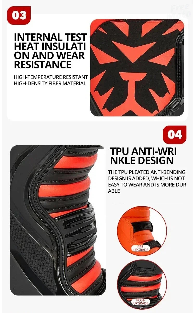 2025 NEW Racing Boots Safe Riding Motocross Boots Waterproof Anti Fall Wear-resistant Motorcycle Boots Equipment Rally Shoes