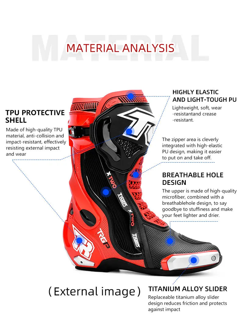 TR Tiger Brand Active axis off-road shoes Motorcycle riding boots anti-fall wear-resistant impact-resistant Adult male Lin Dao b