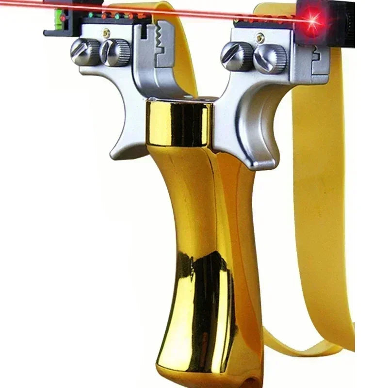 Professional Hunting Slingshot Tirachinas With Level High Precision Instrument For Outdoor Catapult Balls Laser Aiming Shooting