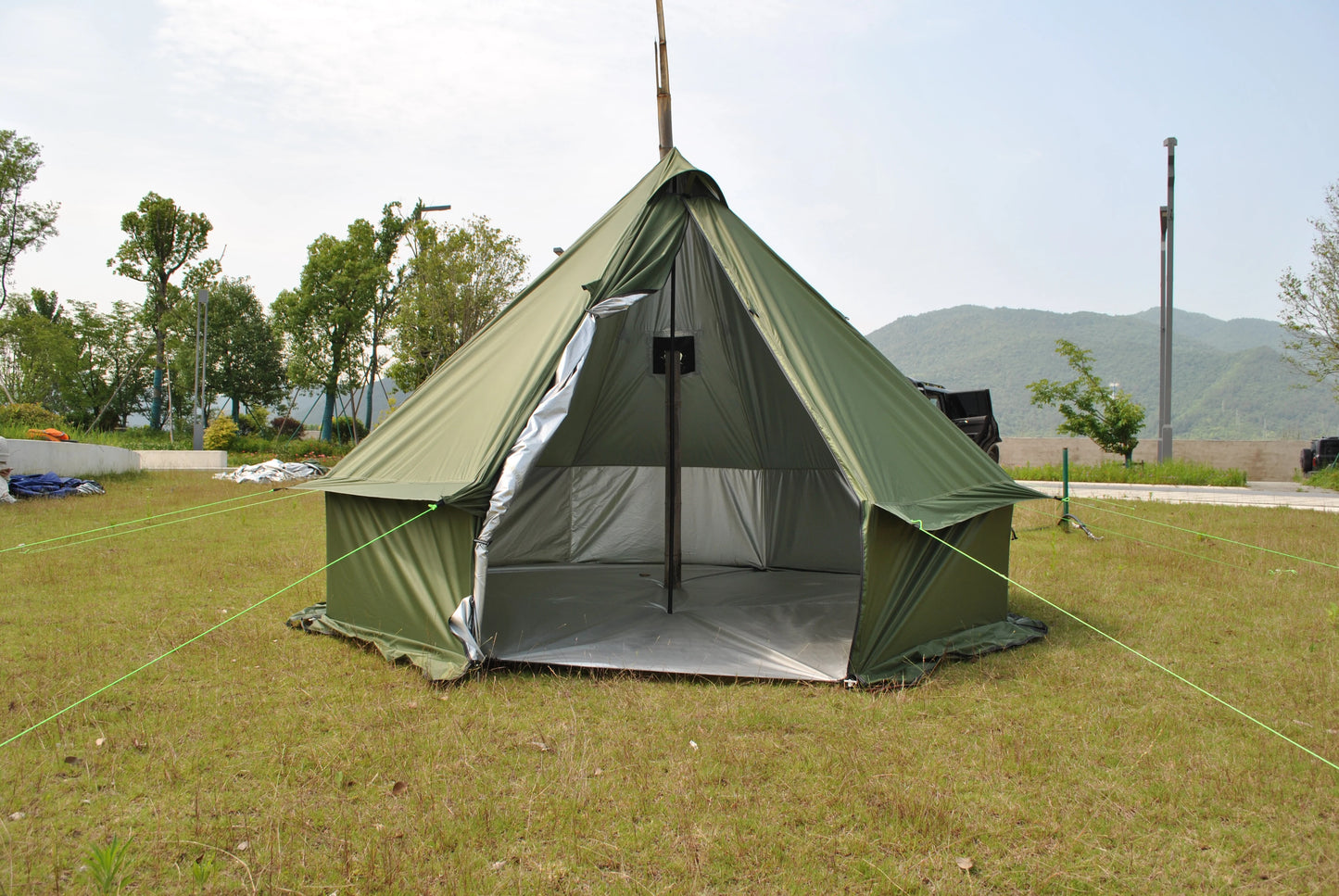 Round  Mongolian Tent for 6-8 Person,Waterproof Traditional Ethnic Design for Glamping, Outdoor Events & Family Camping