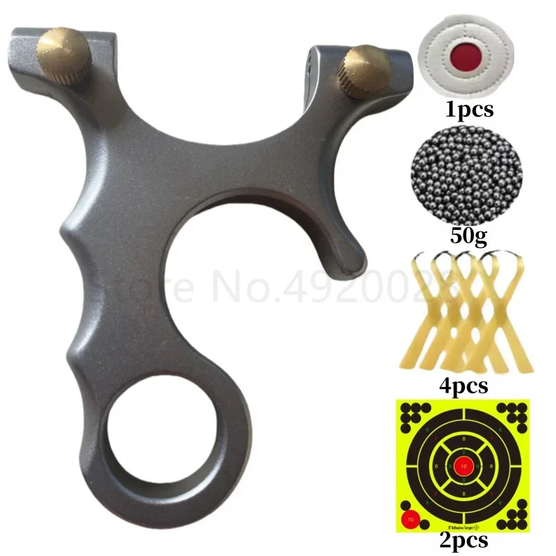 Titanium Alloy TC21 Slingshot New Hunting catapult with Flat Rubber Band Sling shot