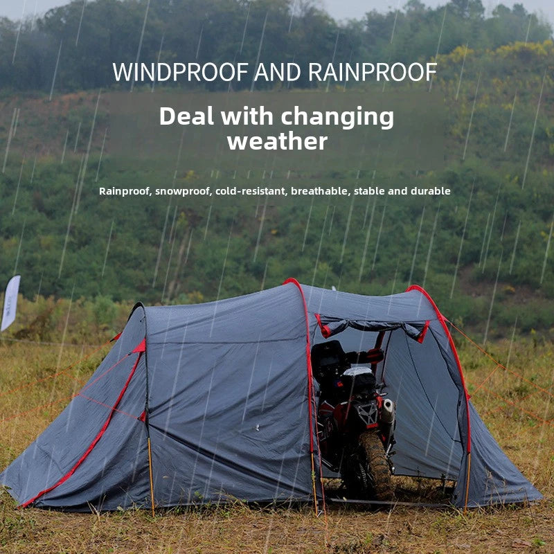 YOUSKY Motorcycle Touring Tent Waterproof Windproof 1-2 Person Camping Tent for Outdoor Riding and Road Trip