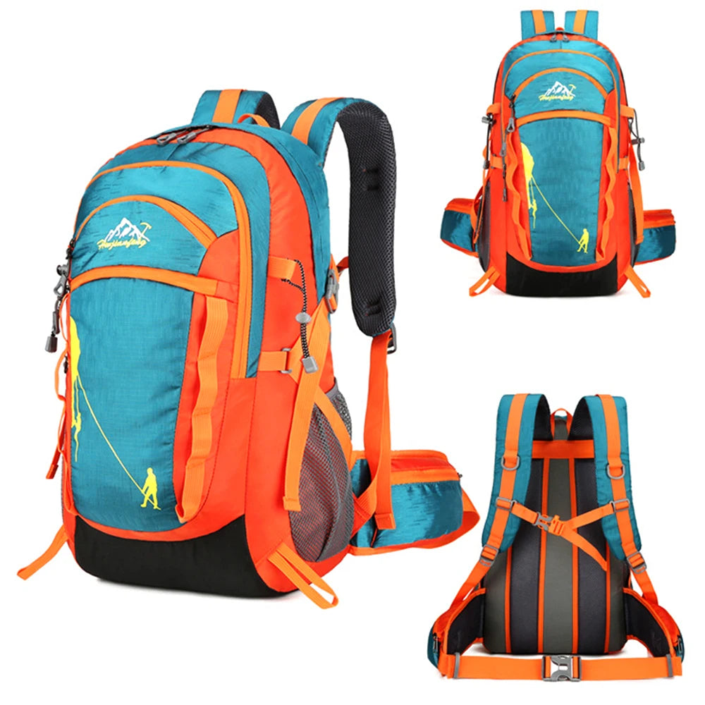 1PCS 40L Hiking Backpack, Water Resistant Lightweight Outdoor Sport Daypack Travel Bag for Camping Climbing Skiing Cycling