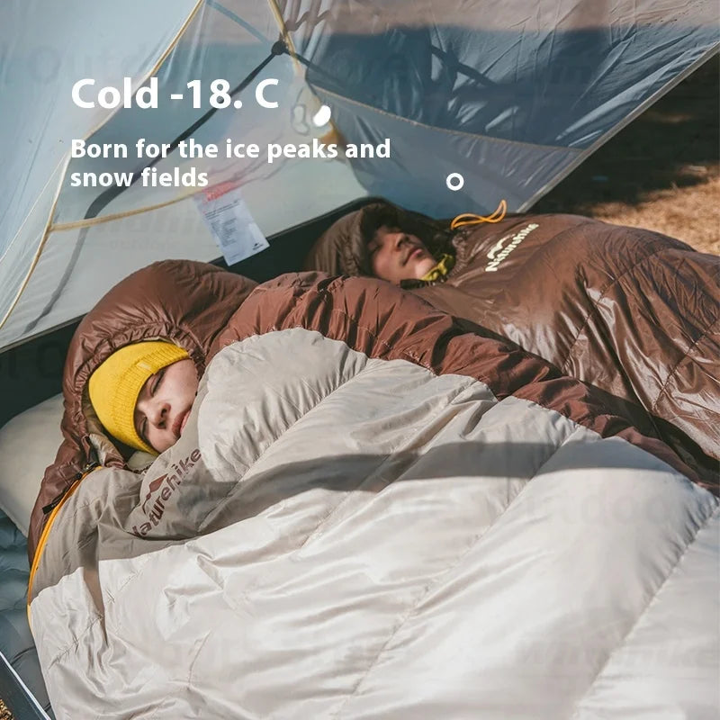 Naturehike Snowbird New Sleeping Bag Winter Duck Down Sleeping Bag Ultralight Camping Sleeping Bag Mummy 650FP Warm -10.8~3.8℃