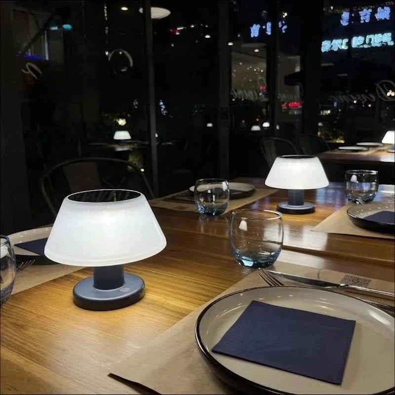 Solar Led Table Lamp Outdoor Modern Home Garden Decoration Solar Charging Cordless Lamp Restaurant For Outdoor Bar Restaurant