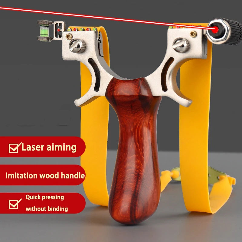 304 Stainless Steel Laser Slingsshot CNC 8020 Slingshot Outdoor Hunting Shooting Tirachinas Super Potential