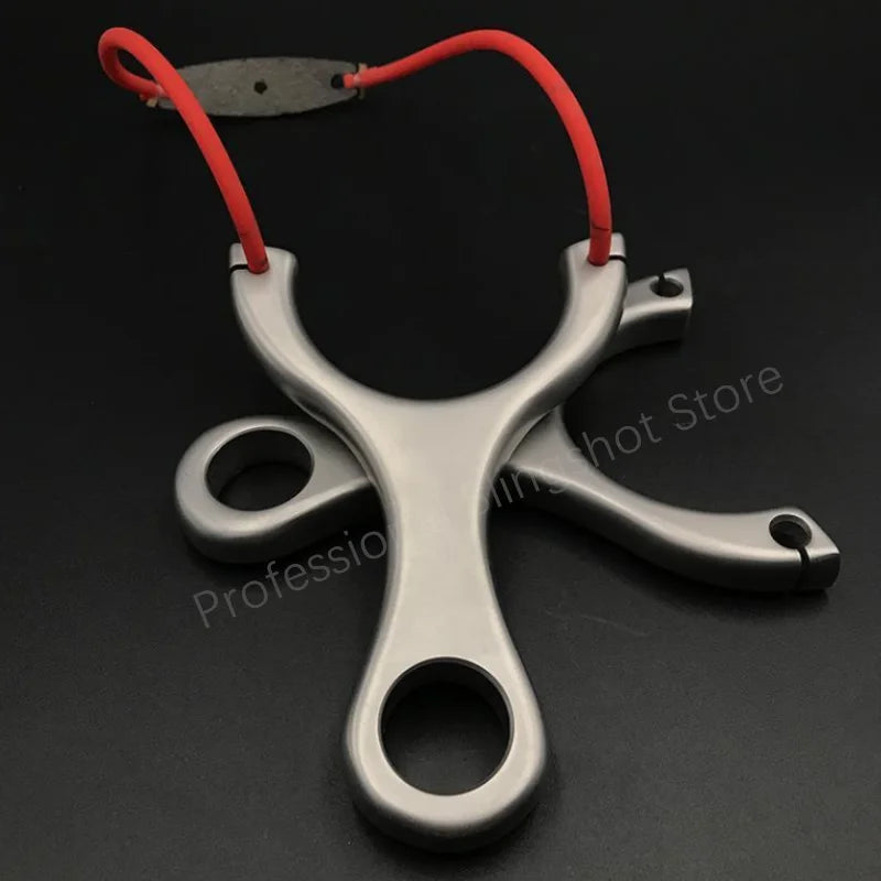 Stainless Steel Slingshot with Rubber Band High-power Catapult Professional Hunting Outdoor Shooting Game Slingshot