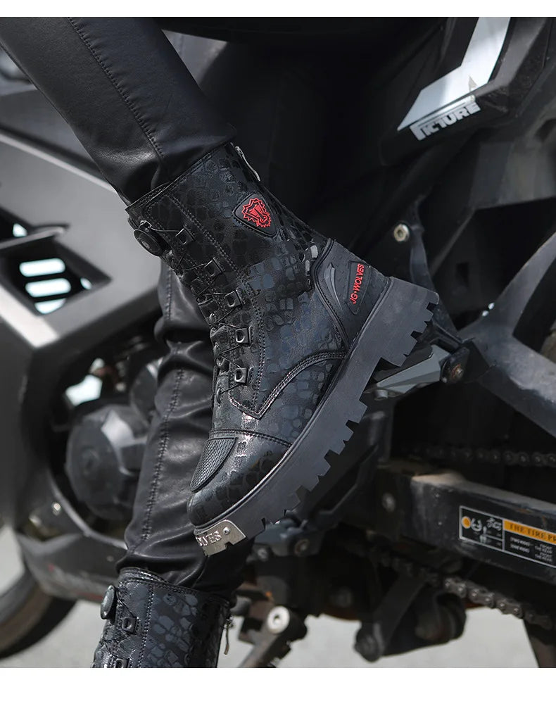 Motorcycle Wear-resistant Drop-proof Boots Women Motorbike Riding Shoes Breathable Biker Boots Motorboats Motorcycle Shoes Bota