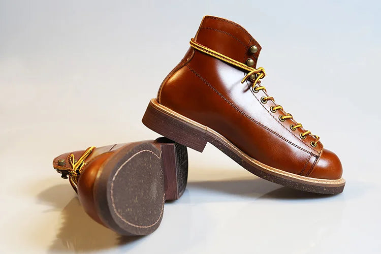 Mens British Wind Retro Boots Motorcycle Short Boots Men's Leather Boot Casual Work Shoes Men Women's Tide Chelsea Boots