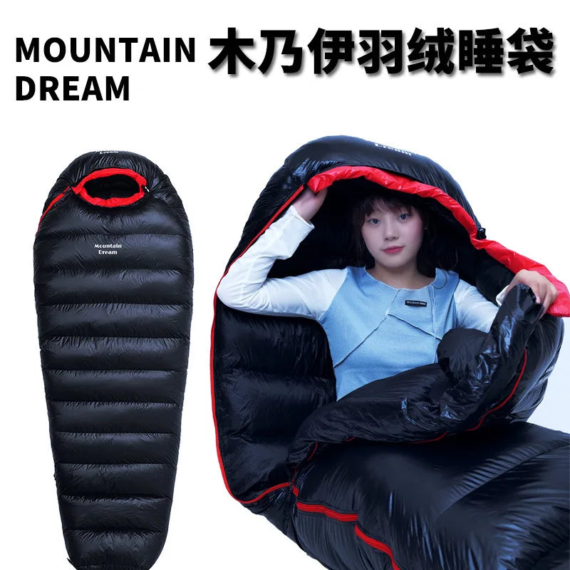 Lightweight Subzero Sleeping Bag Portable Thermal Mummy Hiking Outdoor Backpacking Rectangular Waterproof Winter Hood Camping