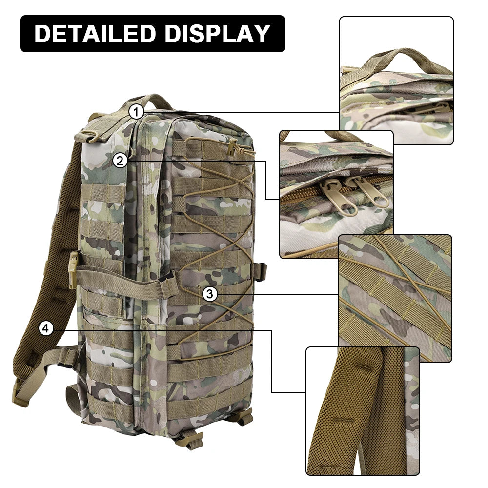New Outdoor Sport Camping Backpack Field Survival Hiking Backpack Multifunctional Multi-camo Hunting BackPack