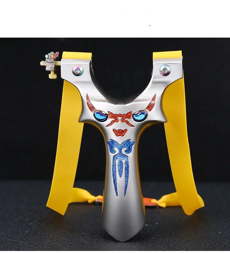 Aluminum material Outdoor Sports Hunting Alloy Shooting Slingshot Rubber Belt High-precision Shooting Alloy Slingshot Catapult