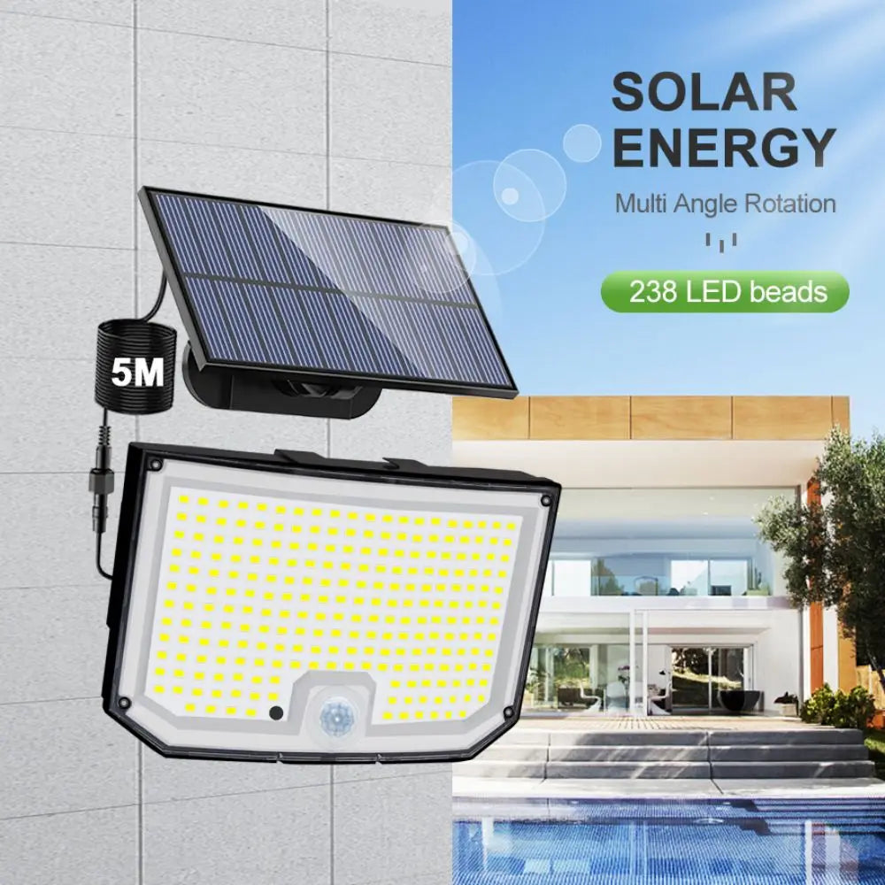 238/328 LED Solar Lamp Outdoor 348Wall Lamp IP65 Waterproof Spotlights Lamp Motion Sensor Solar 3 Mode Street Light Garden Decor